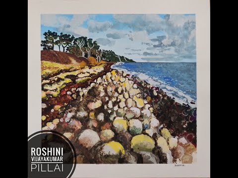 How to paint Rocks and Pebbles. Paint with me. A step by step tutorial. Watch till the end.