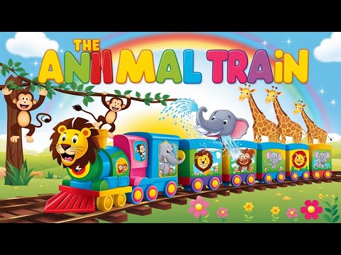 "The Animal Train 🚂 | Fun Animal Song for Kids | Nursery Rhymes & Learning Songs"