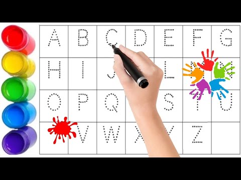 A To Z, Kids Rhymes, Collection For Writing Along Dotted Lines For Toddler, ABCD, Alphabet, ABC Song