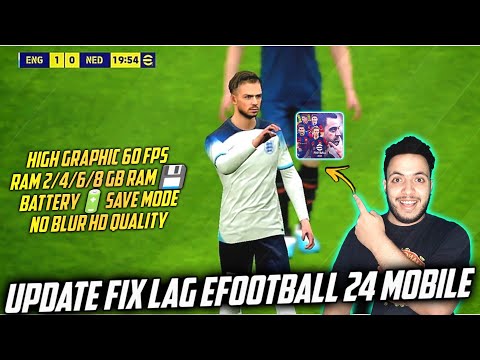 HOW TO FIX LAG IN eFootball 2024 MOBILE | CONFIG NO BLUR | NEW UPDATE