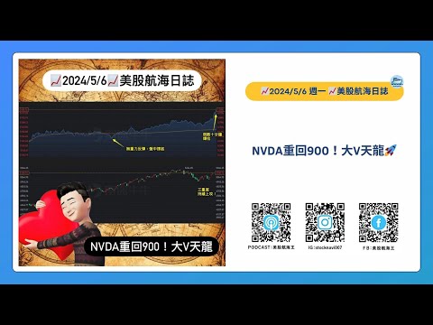 📈2024/5/6週一📈NVDA重回900！大V天龍🚀｜美股航海日誌+新聞導讀｜每日更新