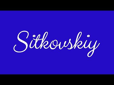 ✎ Sitkovskiy ✎ English Cursive Handwriting Tutorial