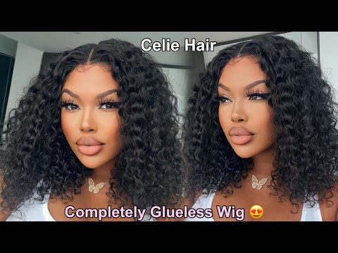 CelieHair Glueless 5x5 Curly Wig | Easy Throw On & Go Wig