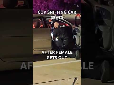 COP CAUGHT AGAIN SNIFFING ANOTHER CAR SEAT ON THE JOB