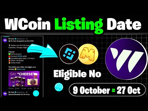 WCoin New Update Snapshot 27 Oct Details | listing News & Memefi Today Good News