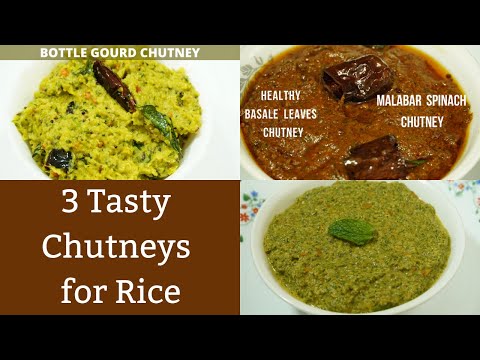 3 Instant Chutneys for Rice | 3 easy & tasty chutney recipes