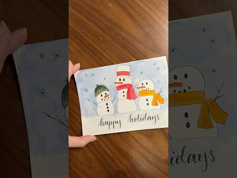 Today’s holiday card! #watercolor #cardmaking #christmas #christmascard #painting #diycard #holiday