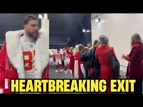 Travis Kelce was GREETED by Chiefs owner, staff, coaches, as he LEAVES Actisure Stadium after WIN