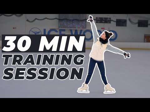 My 30 Min Training Session On The Ice | Figure Skating