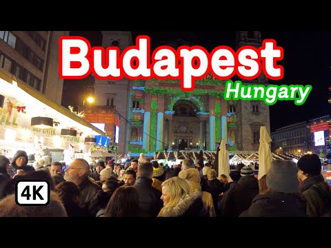 Budapest Hungary  🇭🇺 Experience The Magic of The Christmas Market ✨ 4k Walking Tour