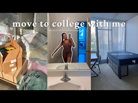 college move in vlog & empty apartment tour | san jose state university