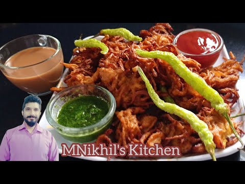 गरमागरम कुरकुरीत कांदा भजी | Kanda Bhaji | मसालेदार चहा | Crispy Onion Pakoda | @MNikhilsKitchen