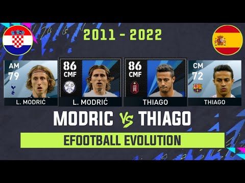 MODRIC VS THIAGO EFOOTBALL EVOLUTION | PES 2011 - EFOOTBALL 2022