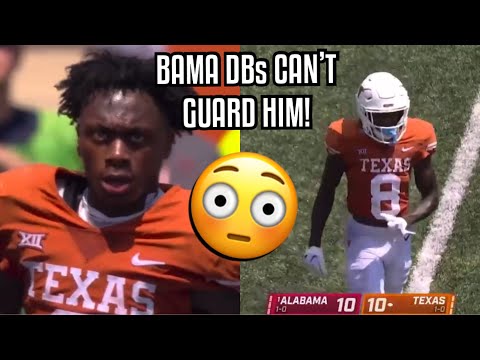 Bama DBs CANT GUARD HIM! 🥶 WR Xavier Worthy ⭐️ | Alabama Vs Texas 2022 Highlights) College Football