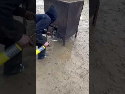 Log burner gets a firework chucked inside