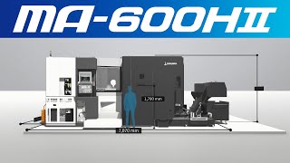 3D Machine View（機械外観）/横形マシニングセンタ SPACE CENTER MA-600HⅡ【オークマ】