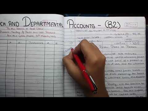 #82 Branch And Departmental Accounts| Financial Accounting