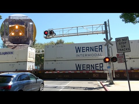 UP 6435 Z-Train Intermodal North | Capitol Ave. Railroad Crossing, Sacramento CA