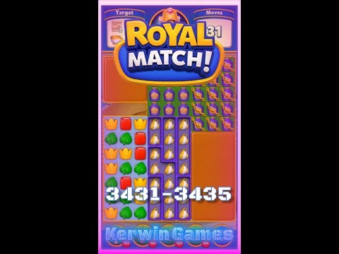 Royal Match Level 3431 3432 3433 3434 3435 - No Boosters Gameplay