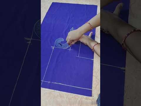 Blouse back side cutting tutorial video #blouse #blousecutting