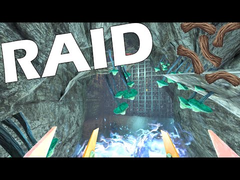 Raiding The Cluster Alpha Tribe On A Fibercraft... | Ark PvP