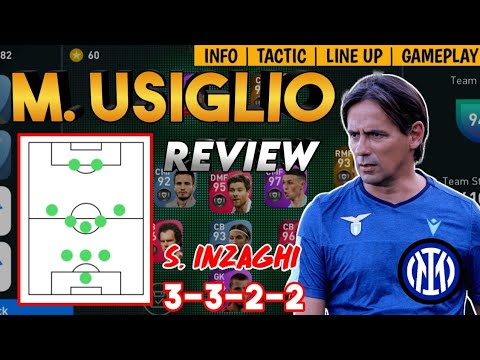 M. USIGLIO 3322 MANAGER REVIEW | NEW INTER MILAN MANAGER | PES 2021 MOBILE