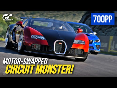 700PP Monster LS7 Swapped Veyron! | Circuit Spec GT7 Tune Setup | Gran Turismo 7 Tuning Builds