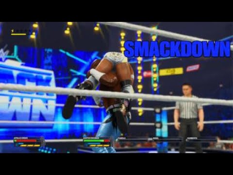 WWE 2K23 SMACKDOWN SANTOS ESCOBAR USE CHAOS TO DEFEAT APOLLO CREWS!!!!!!!!!!