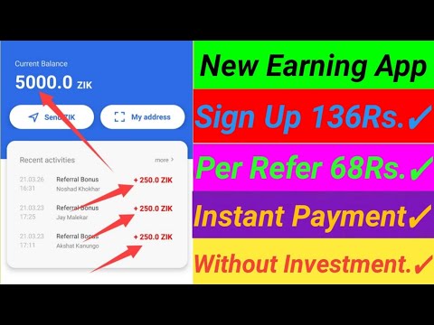 💥Zik Talk {Unlimited Refer Trick}!! Rs.68+Rs.68 Instant Trick💥!!  Unlimited Withdraw 🔥Live.!!