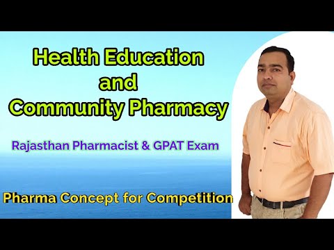 Health education and Community Pharmacy | Rajasthan Pharmacist Exam | GPAT exam | Important MCQ