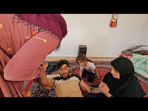 **Nomadic Life: Sajjad's Heart Pain, Mother's Discomfort & Rahela's Care Amidst Children's Play**