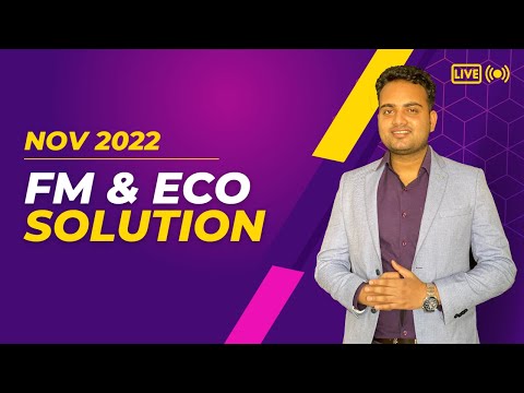 Ca Inter FM & ECO Nov 2022 Question Paper Solution| FM & ECO Suggested Answer