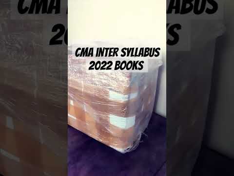 CMA INTER syllabus '22 books #cmaaspirants #cmainter#cma