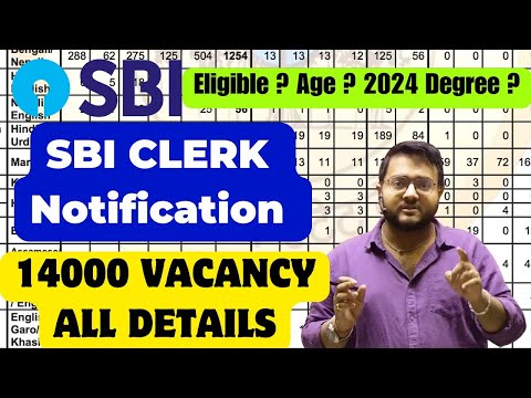 SBI CLERK Notification Out | 14000+ Vacancies 🔥🔥🔥 | SBI CLERK 2024 - 2025 Notification | Harshal Sir