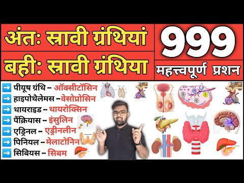 Endocrine System in Hindi | Endocrine Gland | Exocrine Glands | Science GK | GK science mcq | MCQ