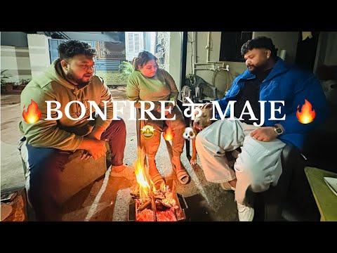 Thand main bonfire ke maze 🔥🐶|| friends || Rashi Singh vlogs