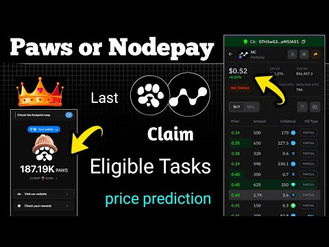 Paws and Nodepay Airdrop Latest ! Tasks Updates Today Important Video