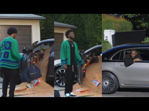 Bronny James to LeBron "UR TOO OLD FOR THIS" after pranked in driveway!