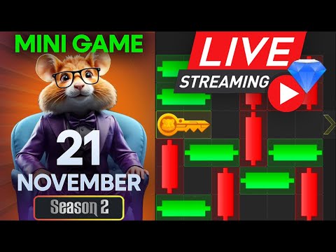 21 November Hamster Kombat Mini game Puzzle Solved 🔴Live | #livestream #hamstercombat #minigames