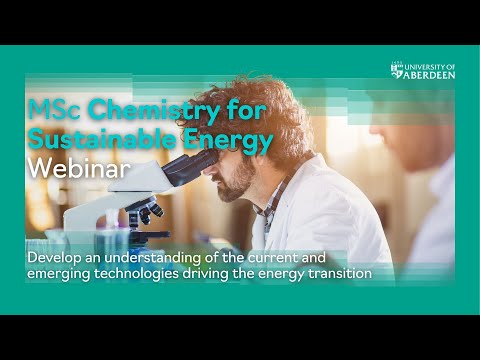 MSc Chemistry for Sustainable Energy Webinar