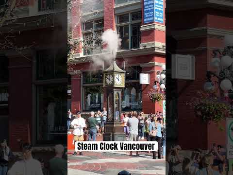 Steam Clock at Vancouver downtown #steamclock #vancouver #familytime  #shorts