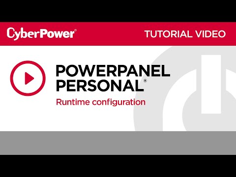 CyberPower PowerPanel Personal Runtime Configuration Tutorial Video