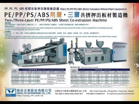 PP/PE/PS/ABS Plate/Board Extrusion-塑料厚板材押出機