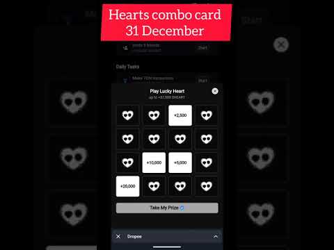 Hearts 31 December combo card