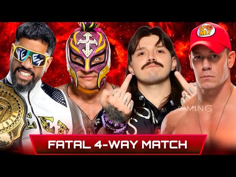 WWE 2K24 • Fatal 4-Way Match - Jey Uso VS Rey Mysterio VS Dominik Mysterio VS John Cena | WWE