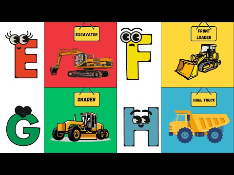 ABC Construction Vehicles Song🚜 | Learn Construction Machines A to Z | Educational Kids Song | #abcd