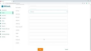 Inctouch CRM Add a Lead