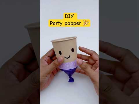 Try it !! Party popper 🎉 #shorts #art #craft #artandcraft #miniature #party #youtubeshorts