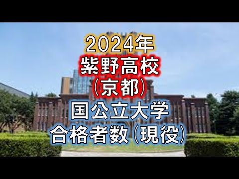 紫野高校(京都) 2024年国公立大学合格者数(現役)