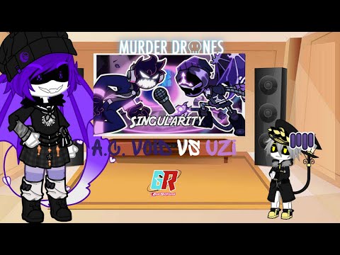 Murder Drones React - AC Void Vs Uzi - Gacha Nebula